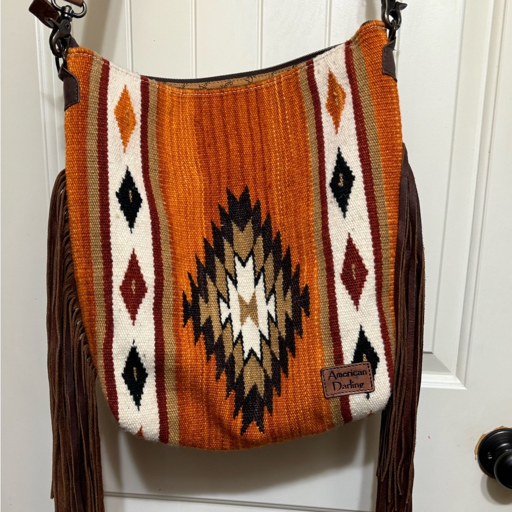 American Darling Orange Patterned Women's Bag